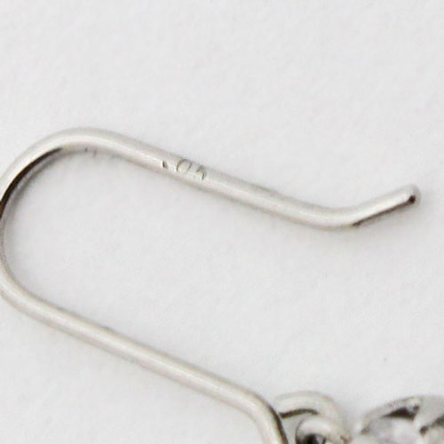 プラチナ ダイヤモンド ピアス （フック式）Pt900　1343-IG10