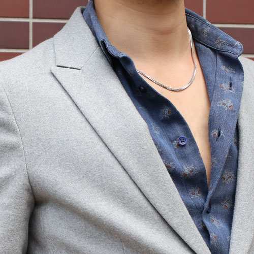 Pt850 プラチナ ネックレス 6面カット キヘイ チェーン 50cm 30ｇ 喜平　1369-FJ10