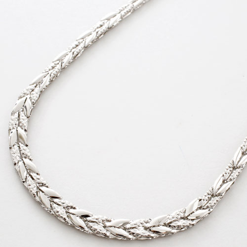 純プラチナ 純Pt Pt999 デラックスチューリップ デザイン ネックレス 45cm 1385-NP14