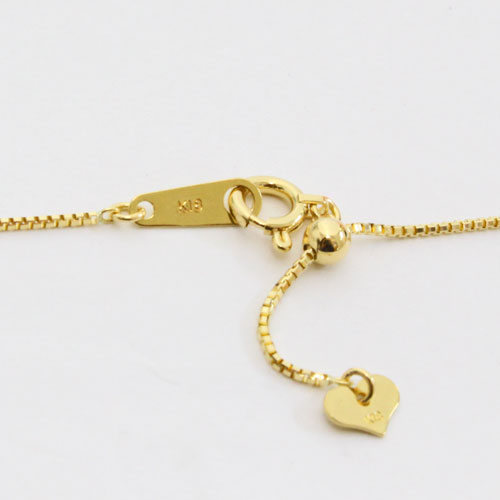 K18 18金 アンクレット ベネチアンチェーン2連 デザイン スキン  