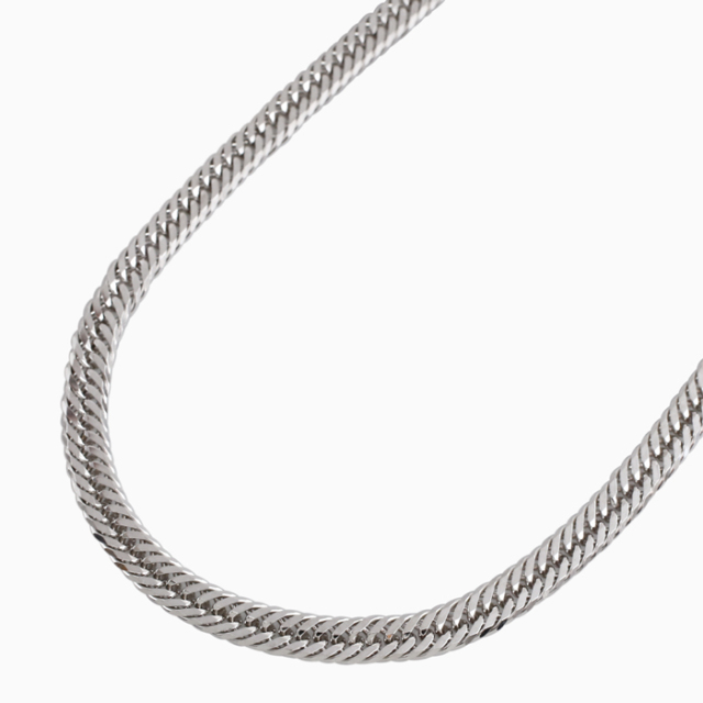 純国産 シルバー喜平ネックレス トリプル12面カット 50cm 38g 最大幅6.4mm キヘイ メンズ レディース ペアアクセ 1402-NG10