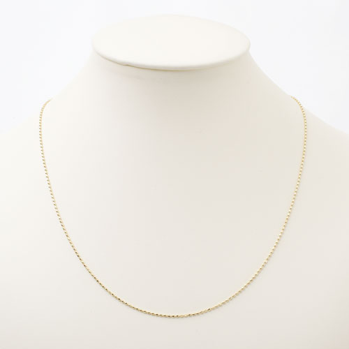 18金フリーサイズ ラグビー チェーン 50cm　1408-NG10