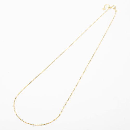 18金フリーサイズ ラグビー チェーン 50cm　1408-NG10