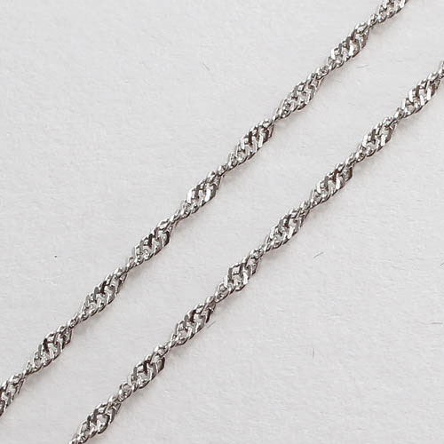 プラチナ ネックレス スクリュー チェーン 42cm 1.4ｇ Pt850　1429-NP10
