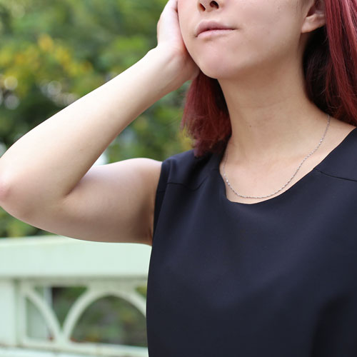 プラチナ ネックレス スクリュー チェーン 42cm 1.4ｇ Pt850　1429-NP10