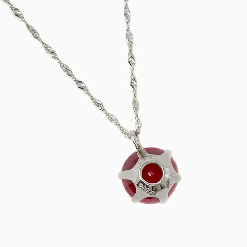 プラチナ ネックレス ルビー 1ct ペンダント 鑑別書付