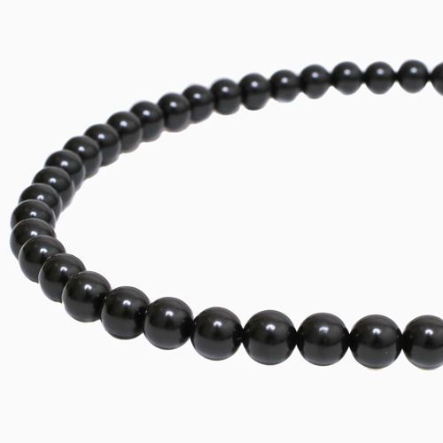 天然ジェット 8mm 10mm 42cm ピアス&ネックレス セット 1459-FJ10
