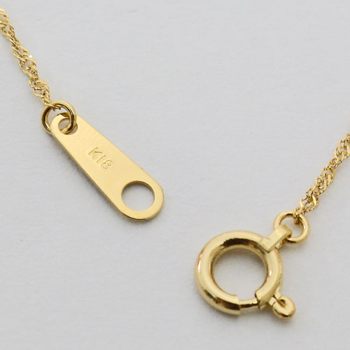 18金 ネックレス（K18）スクリューチェーン 45cm 0.8g　1493-NG10