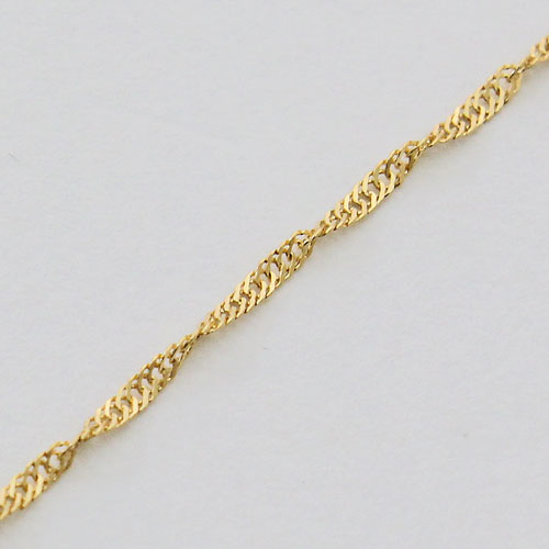 18金 ネックレス（K18）スクリューチェーン 45cm 0.8g　1493-NG10
