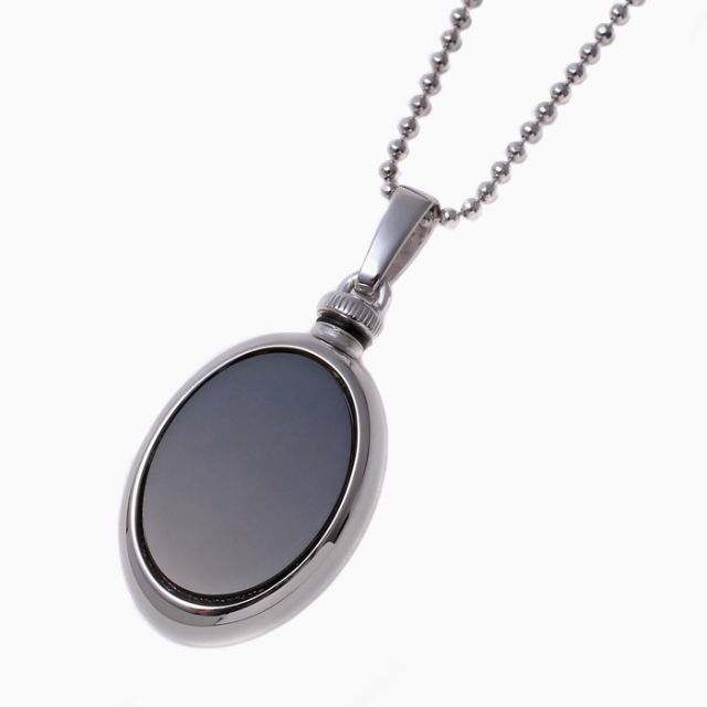 ドイツ製 MERZ カロート ペンダント オニキス 手元供養 チェーン付き 1495-PS13