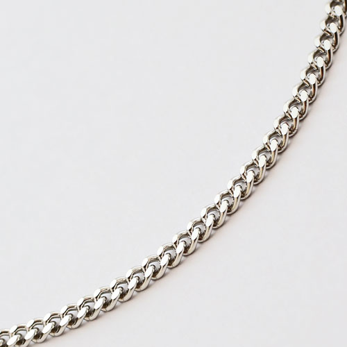 プラチナ 2面カット 喜平 チェーン Pt850 キヘイ ネックレス 50cm　1511-NP10