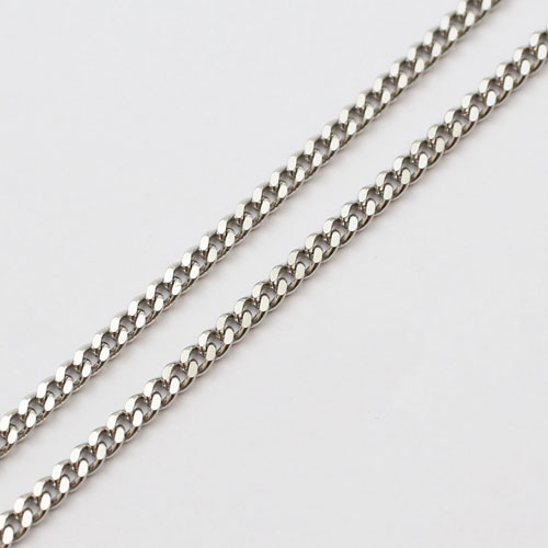 プラチナ 2面カット 喜平 チェーン Pt850 キヘイ ネックレス 50cm　1511-NP10