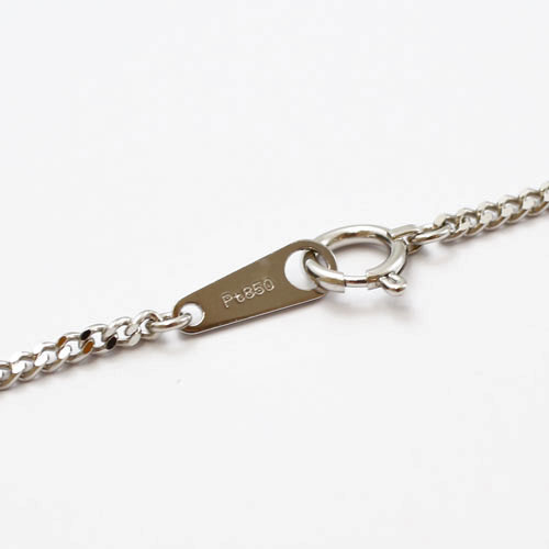 プラチナ850(Pt850)２面カットキヘイ ネックレス 喜平 チェーン 60cm 8.6g　1512-NP10