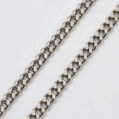 プラチナ850(Pt850)２面カットキヘイ ネックレス 喜平 チェーン 60cm 8.6g　1512-NP10