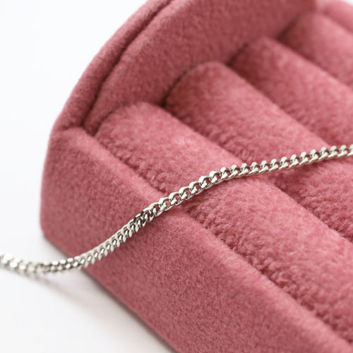 プラチナ850(Pt850)２面カットキヘイ ネックレス 喜平 チェーン 60cm 8.6g　1512-NP10