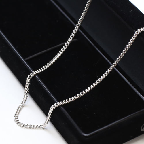 プラチナ850(Pt850)２面カットキヘイ ネックレス 喜平 チェーン 60cm 8.6g　1512-NP10