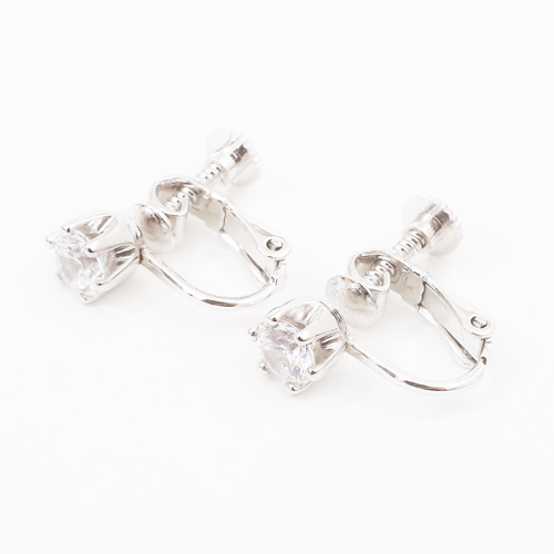 タイ製 プランダ　キュービックジルコニア イヤリング　1523-ES10