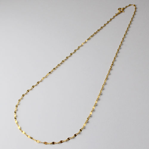 純金 ネックレス ペダル チェーン 42cm 1.7ｇ Ｋ24 刻印　1525-NP10