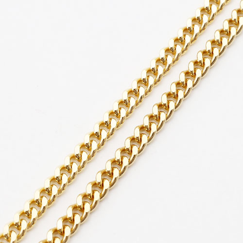 K18 喜平 ネックレス 60cm 2面 10.1g 幅2.1mm イエローゴールド キヘイ  