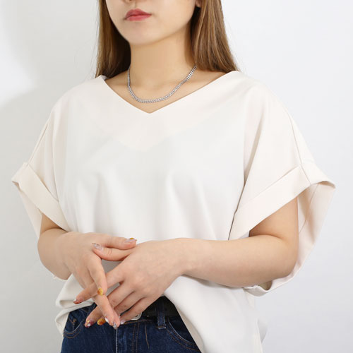 純プラチナ ネックレス しなやかハート デザイン Pt999 42cm　1544-NP10