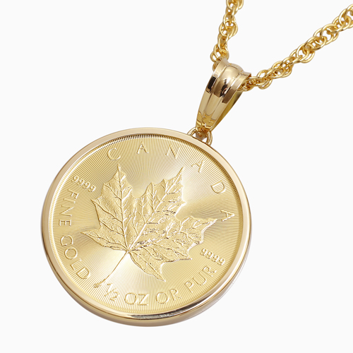 日本製】純金/K24/24K コイン/金貨 1/2オンス 18金/750/K18枠