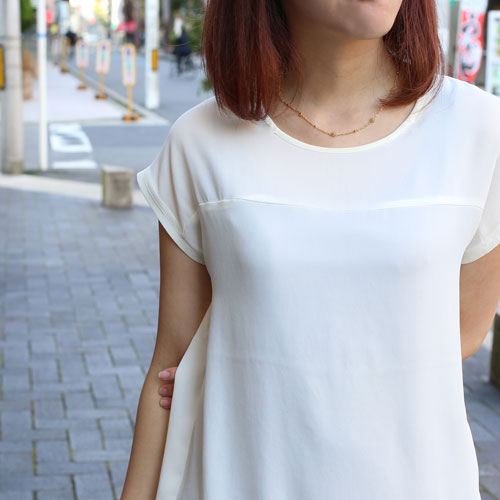 純金 ネックレス ボール＆フラワー デザイン 42cm 4.4ｇ　1575-NG11