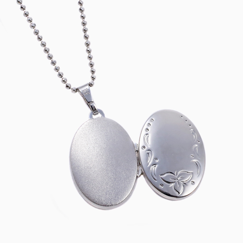 ドイツ製 MERZ オーバル ロケットペンダント 花柄 1590-LS11