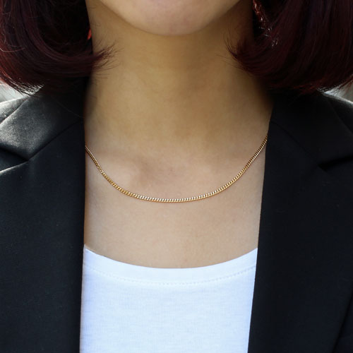 18金 ネックレス 2面カット キヘイ チェーン 45cm 4.5ｇ 喜平　1599-NG14