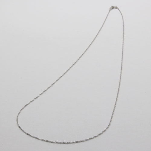プラチナ ネックレス スクリュー チェーン 50cm 0.8ｇ　1632-NP11