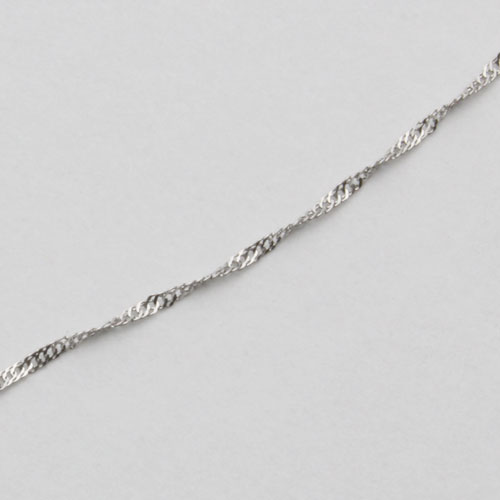 プラチナ ネックレス スクリュー チェーン 50cm 0.8ｇ　1632-NP11