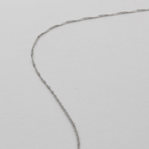 プラチナ ネックレス スクリュー チェーン 50cm 0.8ｇ　1632-NP11