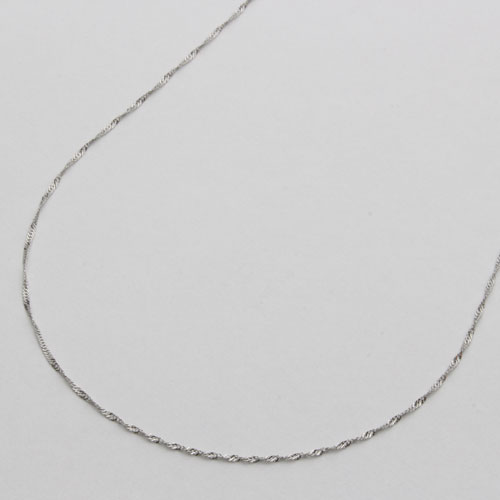 プラチナ ネックレス スクリュー チェーン 50cm 0.8ｇ　1632-NP11