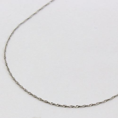 プラチナ ネックレス スクリュー チェーン 45cm 0.8ｇ Pt850 刻印　1633-NP11