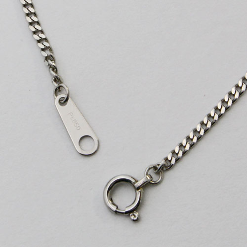 【造幣局検定マーク入り】プラチナ(Pt850)キヘイ チェーン 50cm 5g 2面カット 喜平　1648-NP11