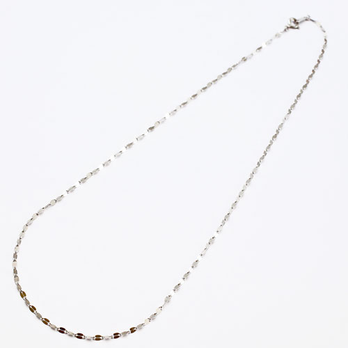 送料無料】【K18WG刻印入り】ネックレス/チェーン ペダル 42cm