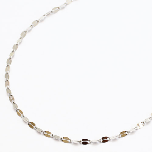 送料無料】【K18WG刻印入り】ネックレス/チェーン ペダル 42cm