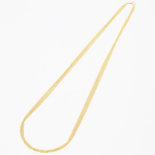 日本製 純金 ネックレス スクリュー チェーン 　5連　60cm 8ｇ Ｋ24 刻印　1693-NG11