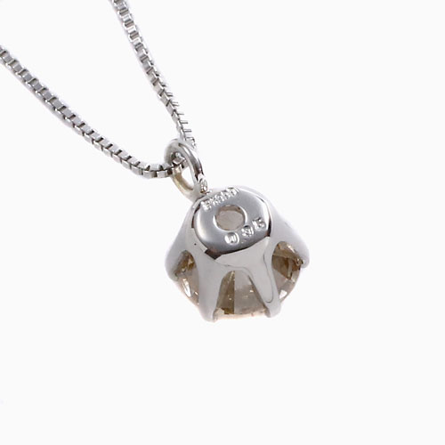 純プラチナ Pt999 ダイヤモンド ペンダント I1クラス 0.35ct Iカラー ベネチアンチェーン付き 1702-PG11