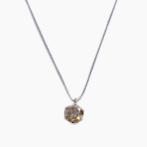 純プラチナ Pt999 ダイヤモンド ペンダント I1クラス 0.35ct Iカラー ベネチアンチェーン付き 1702-PG11