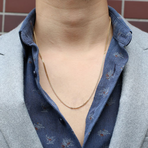 18金 造幣局検定入 キヘイ ネックレス 上下2面カット 喜平 チェーン 60cm 10.3g K18 　1705-NG11