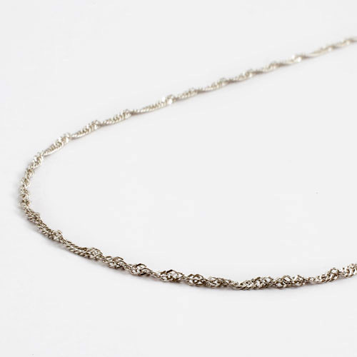 純プラチナ ネックレス スクリューチェーン 40cm 