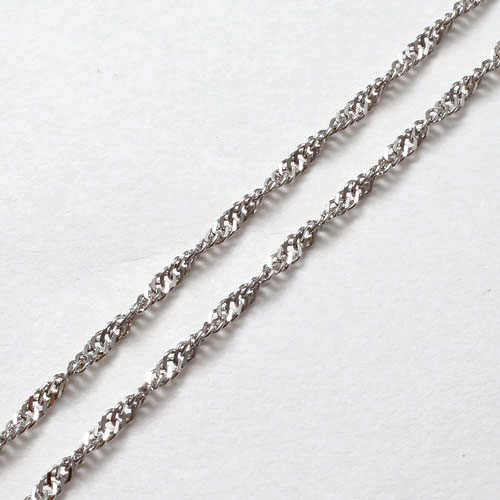 純プラチナ ネックレス スクリュー チェーン 純Pt 45cm 3.1ｇ 造幣局検定刻印　1709-NP11