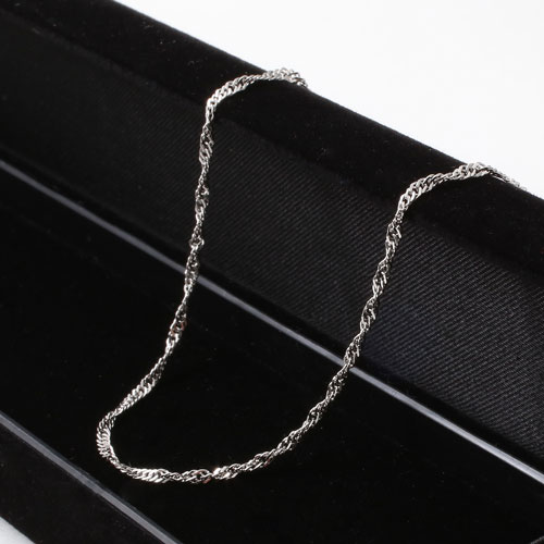 純プラチナ ネックレス スクリュー チェーン 純Pt 45cm 3.1ｇ 造幣局検定刻印　1709-NP11