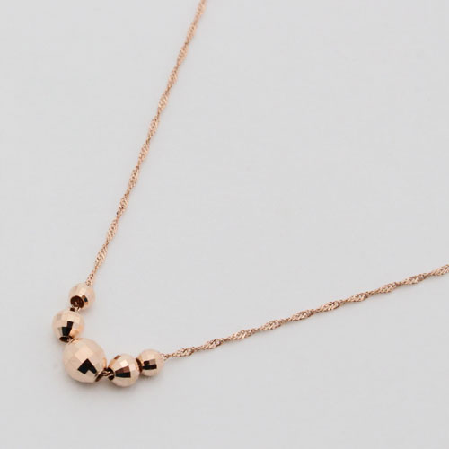 送料無料 日本製 18金 K18 ピンクゴールド K18pg ペンダント ミラクルカット ミラーボール スクリューチェーン ネックレス 1723 Ps11