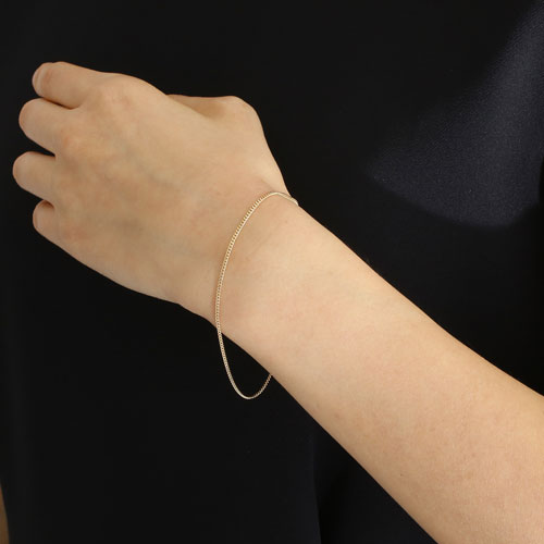 送料無料】【日本製】18金/K18 ブレスレット 2面カット キヘイ/喜平  