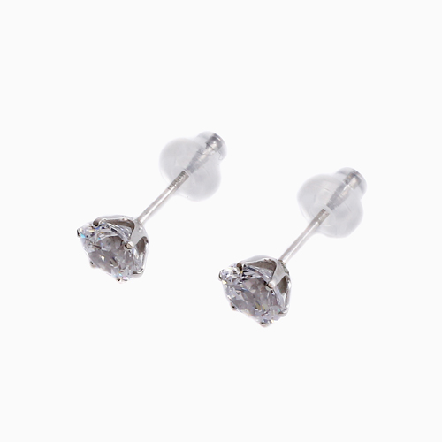 【鑑別所付き】プラチナ Pt900 キュービックジルコニア ピアス 1741-IG11