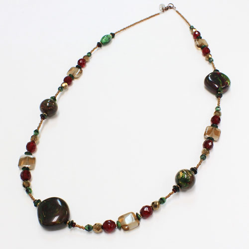 ベネチアンガラス ネックレス クリスマスカラー AVE CAPRICE　1768-NV11