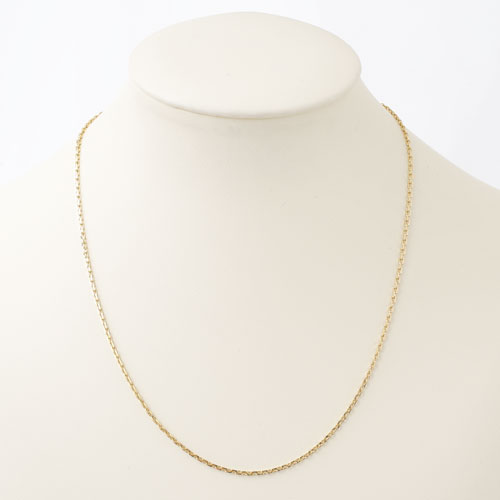 18金 アズキフリーサイズ チェーン4面カット 小豆 50cm 6.7g ネックレス　1804-NG12