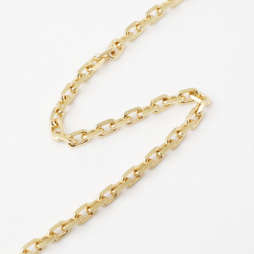 18金 アズキフリーサイズ チェーン4面カット 小豆 50cm 6.7g ネックレス　1804-NG12