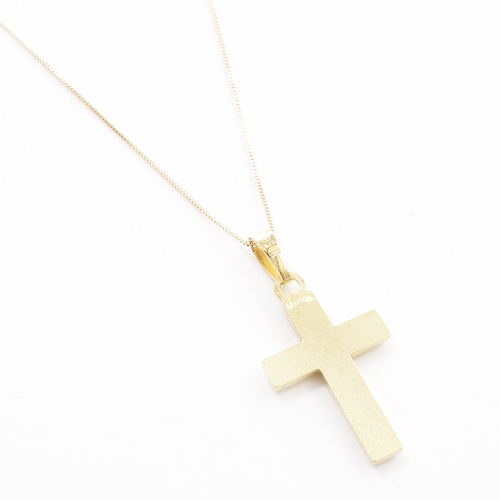 送料無料】【ドイツ製】9金/K9 クロス ペンダント ネックレス